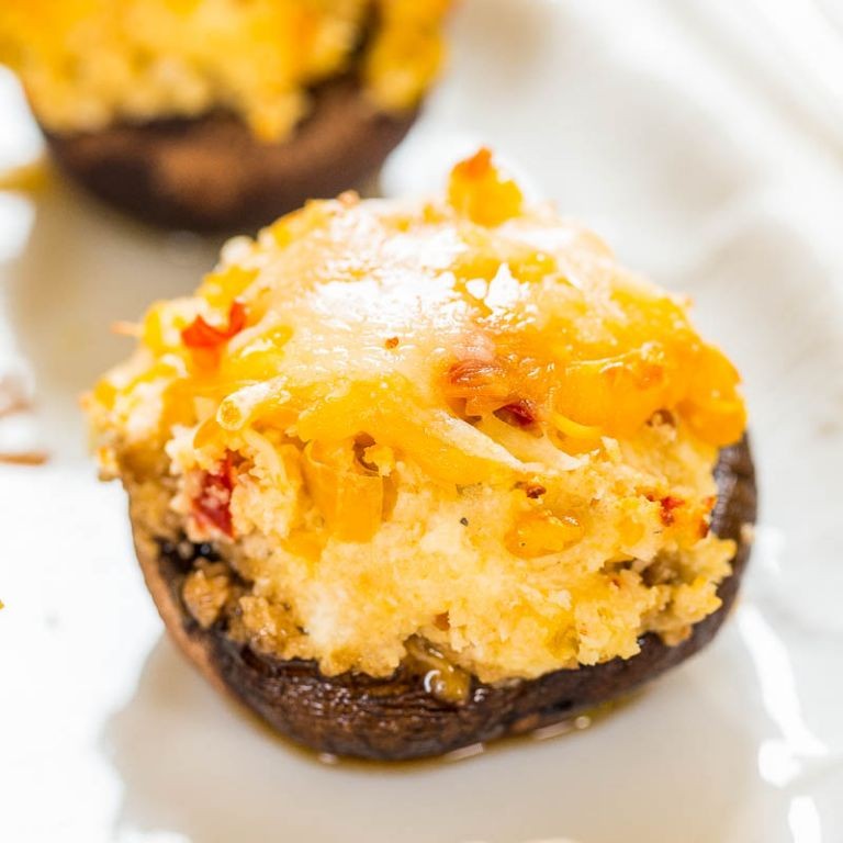 Corn and Cream Cheese Stuffed Mushrooms