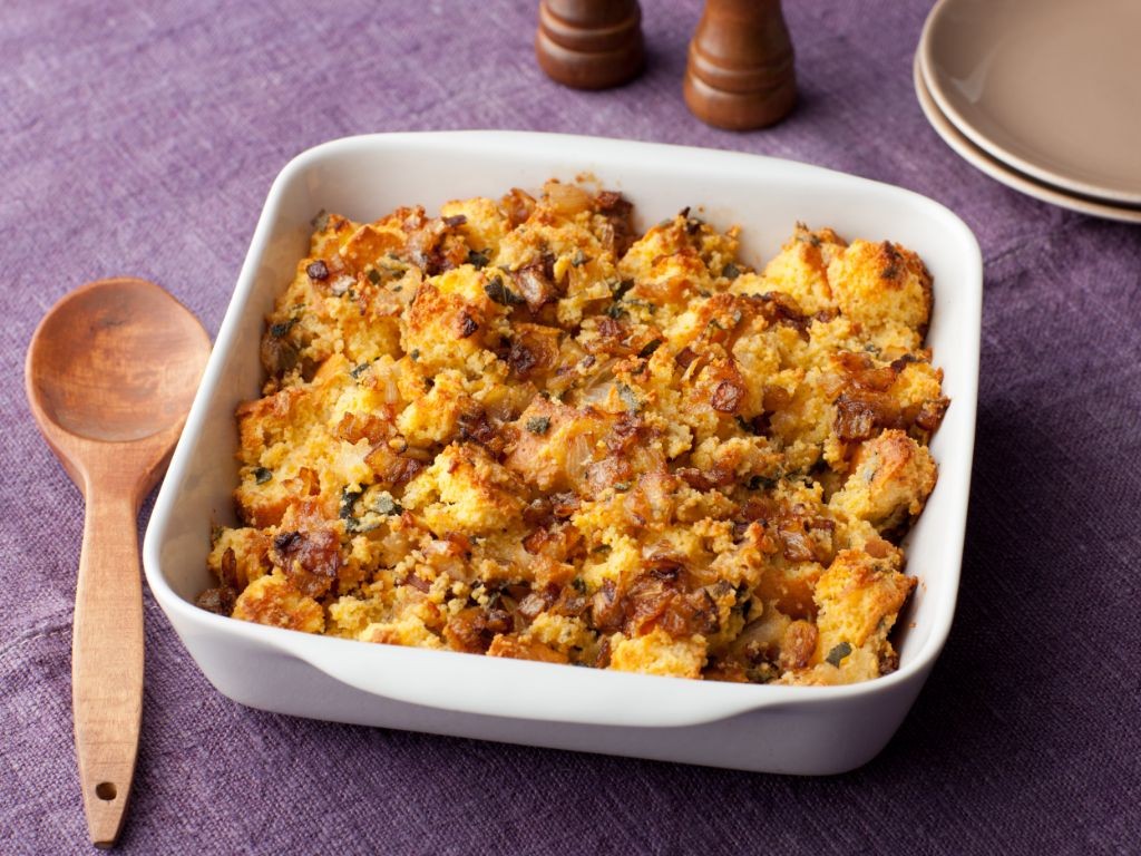 Cornbread Dressing with Caramelized Onions