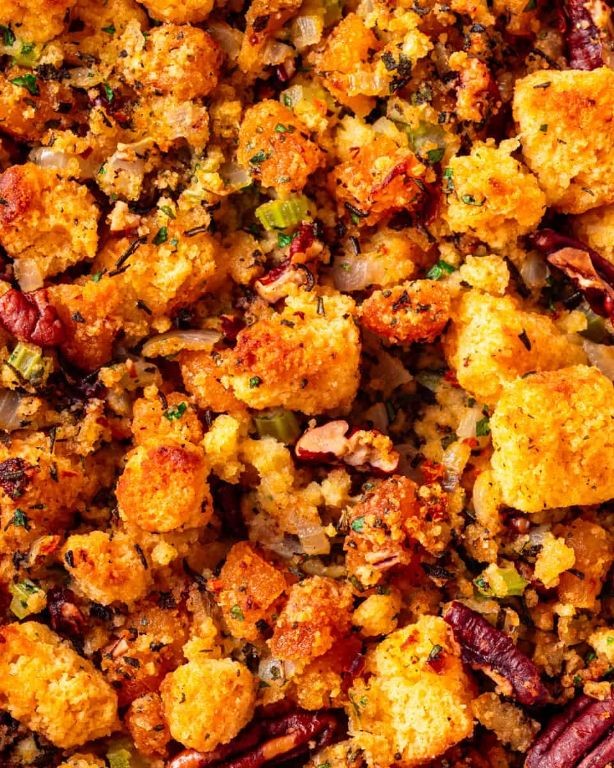 Cornbread Dressing with Dried Apricots