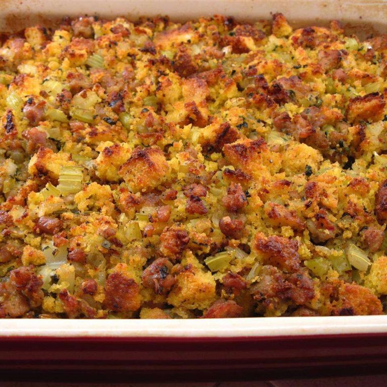 Cornbread Dressing with Italian Sausage