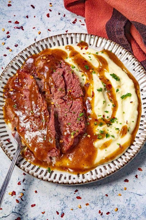 Corned Beef and Cabbage with Guinness Gravy