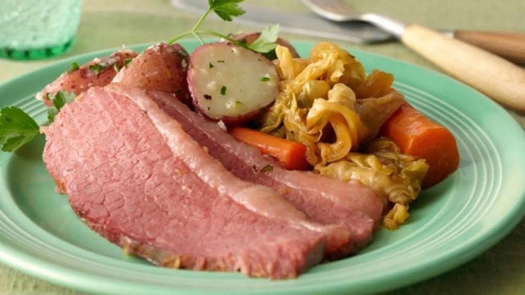 Corned Beef and Cabbage with Herb Butter Sauce