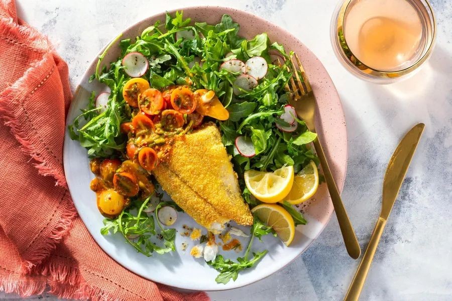 Cornmeal Fried Trout with Spicy Remoulade