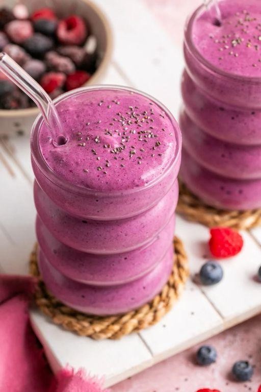 Cottage Cheese Berry Blast Smoothie