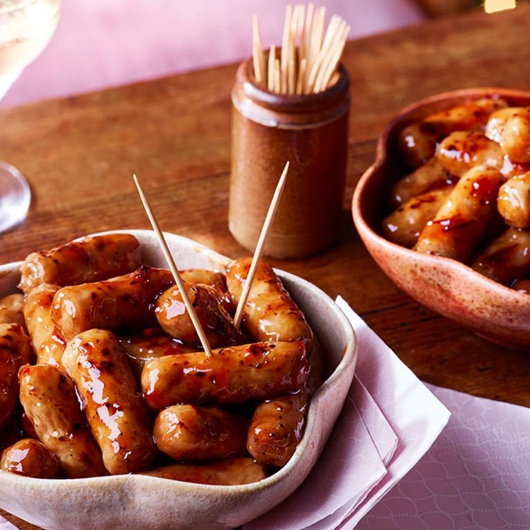 Cranberry Glazed Cocktail Sausages