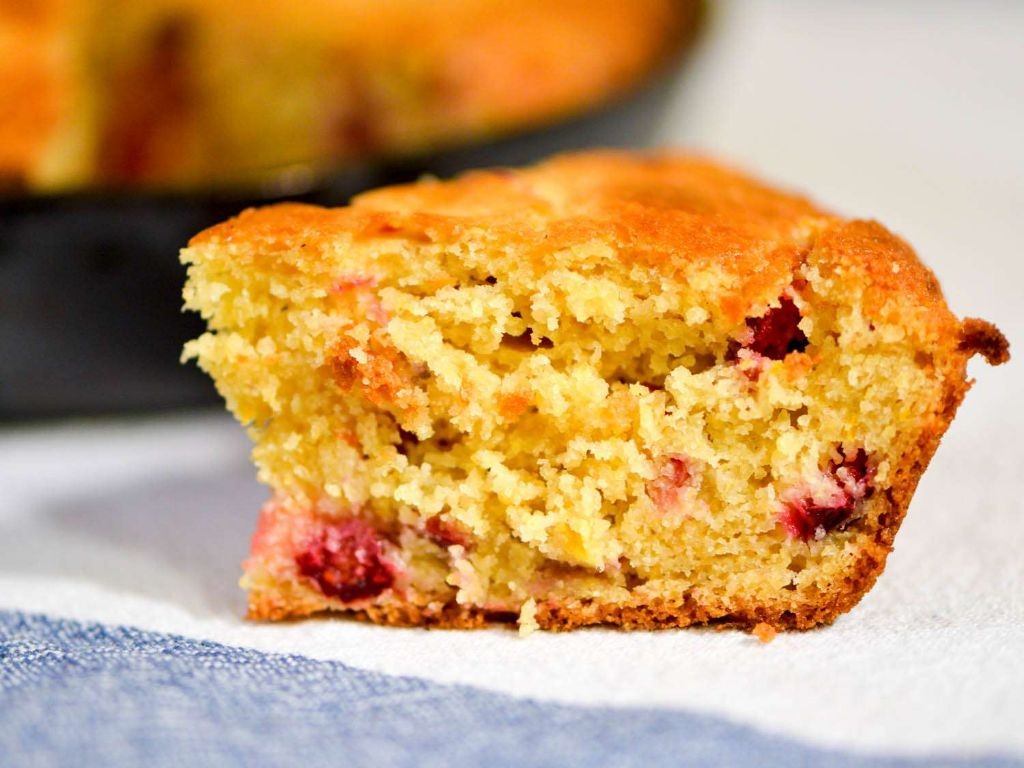 Cranberry Orange Skillet Cornbread