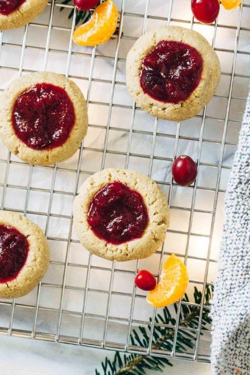 Cranberry Orange Thumbprint Cookies