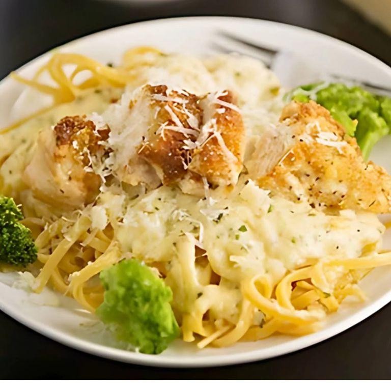 Crappie Alfredo Pasta with Parmesan