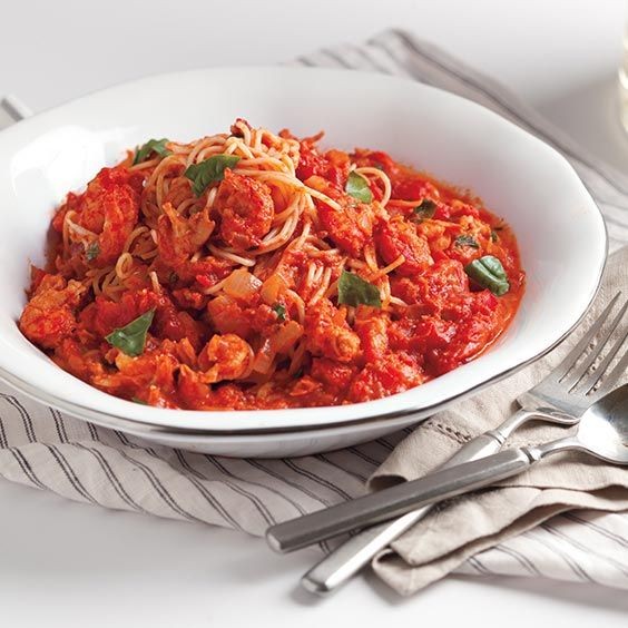 Crawfish Pasta in Cajun Tomato Sauce