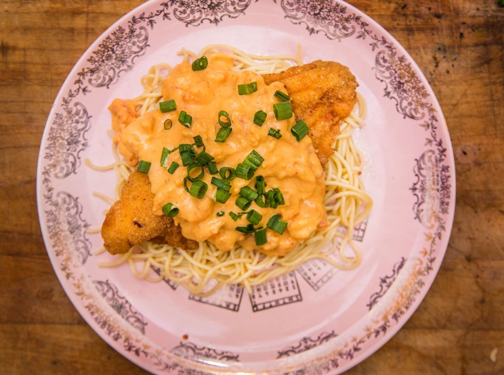 Crawfish Pasta with Smoked Gouda Cheese