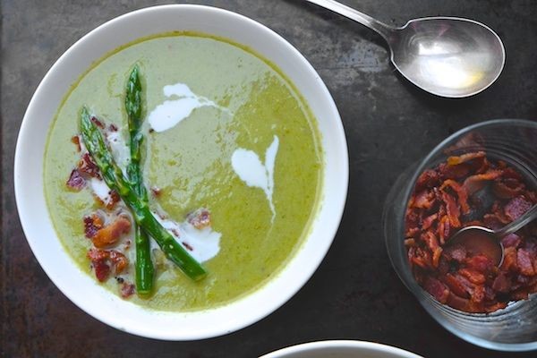 Creamy Asparagus and Bacon Soup