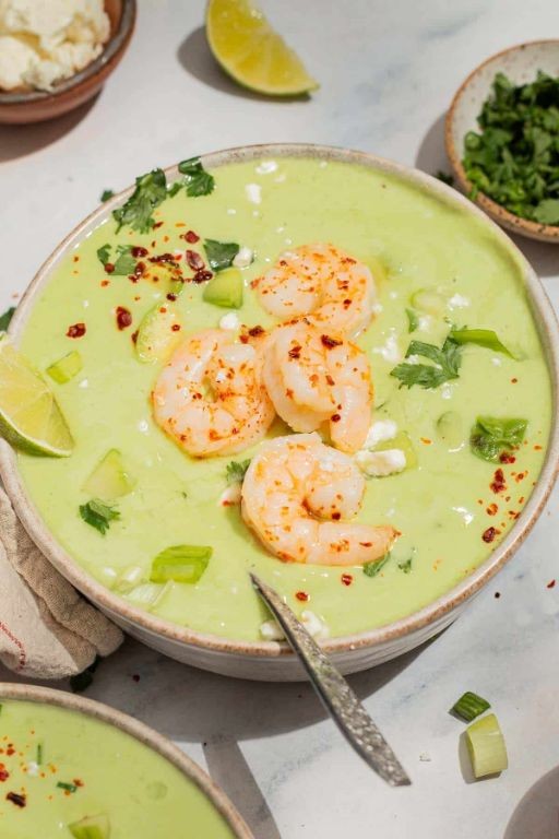 Creamy Avocado Shrimp Soup