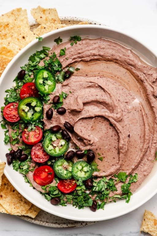Creamy Black Bean Hummus from Canned Beans