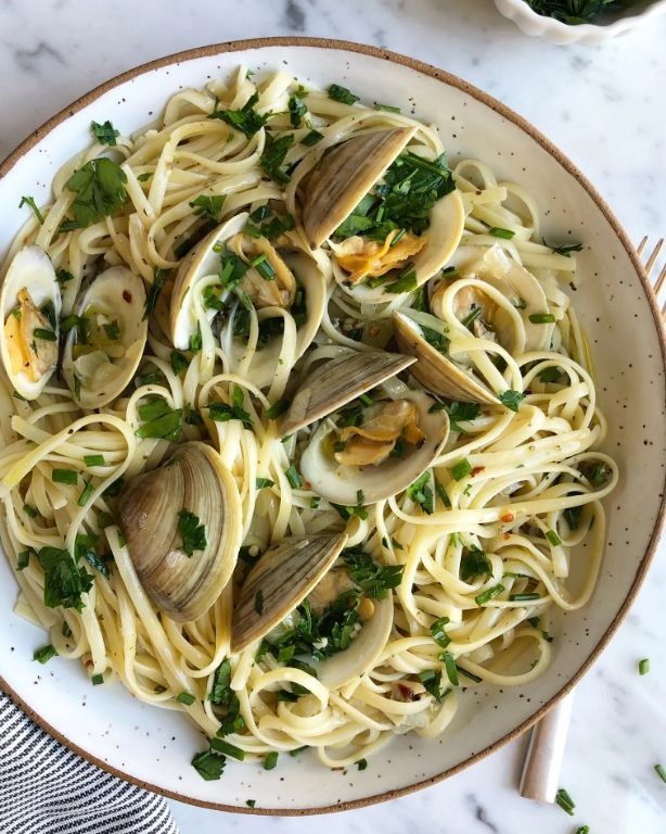 Creamy Clam and Mushroom Sauce with Tagliatelle