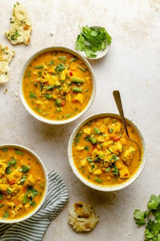 Creamy Coconut Ground Chicken Soup