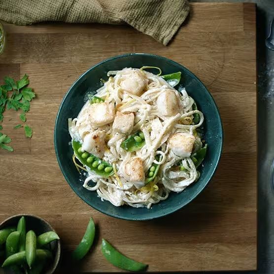 Creamy Cod and Pea Pasta with Lemon Zest