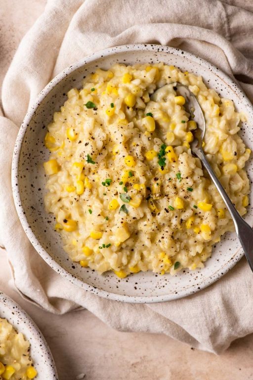Creamy Corn Risotto with Cream Cheese