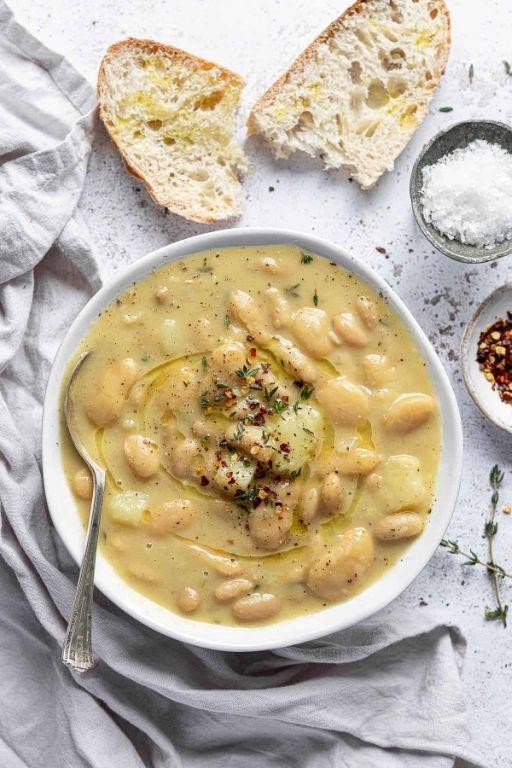 Creamy Great Northern Bean Soup with Herbs