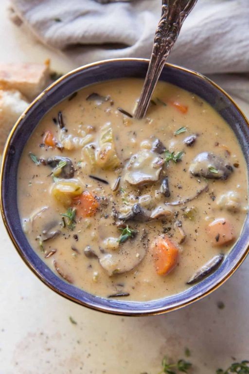 Creamy Mushroom Rice A Roni Soup