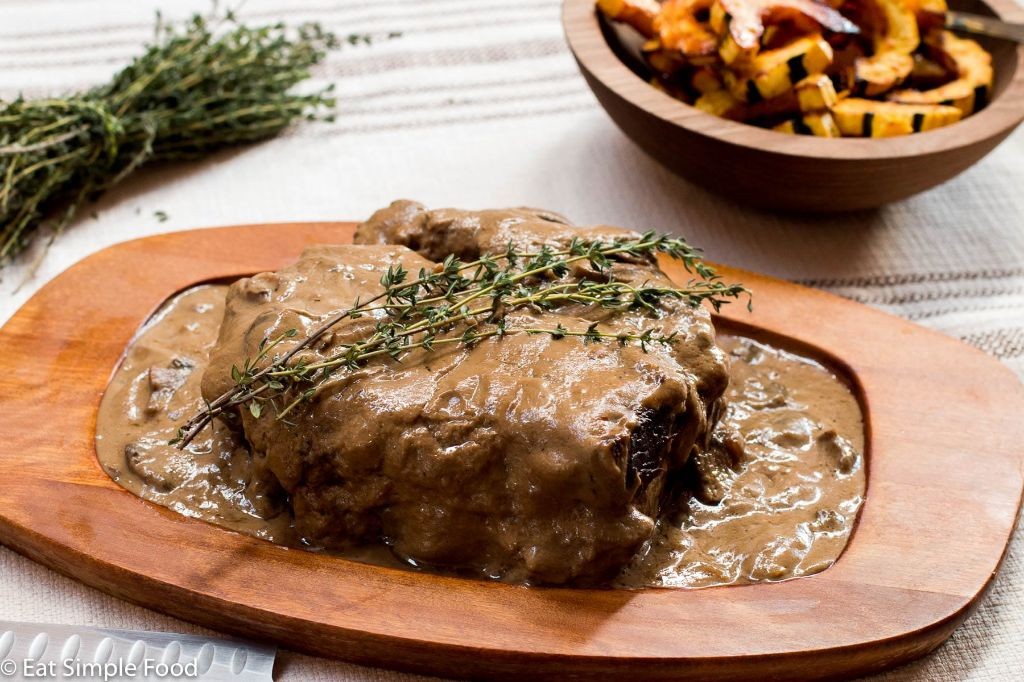 Creamy Mushroom and Thyme Beef Roast