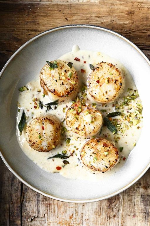 Creamy Parmesan Scallops