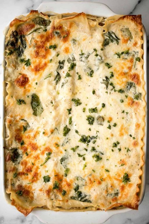Creamy Rotisserie Chicken and Spinach Lasagna