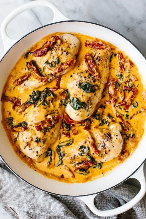 Creamy Tuscan Chicken with Sun-Dried Tomatoes