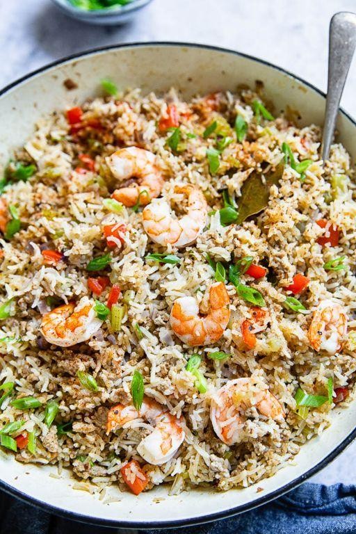 Creole Dirty Rice with Shrimp