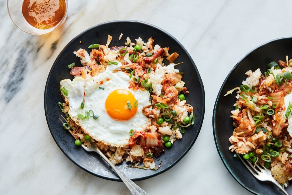 Crispy Cabbage and Bacon Fried Rice