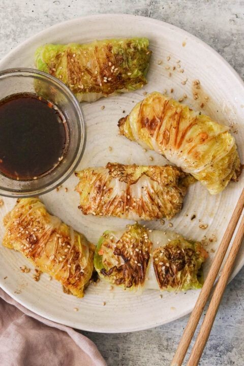 Crispy Cabbage and Shrimp Spring Rolls