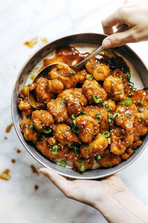 Crispy Cauliflower in General Tso’s Sauce