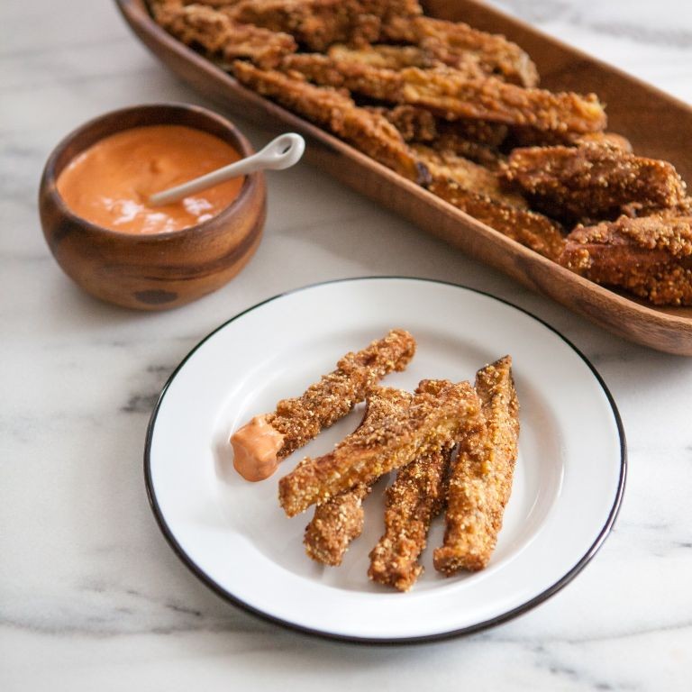 Crispy Eggplant Fries with Spicy Aioli