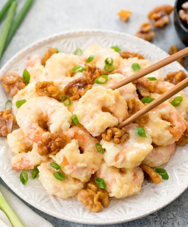 Crispy Honey Walnut Shrimp with Sweet Mayo