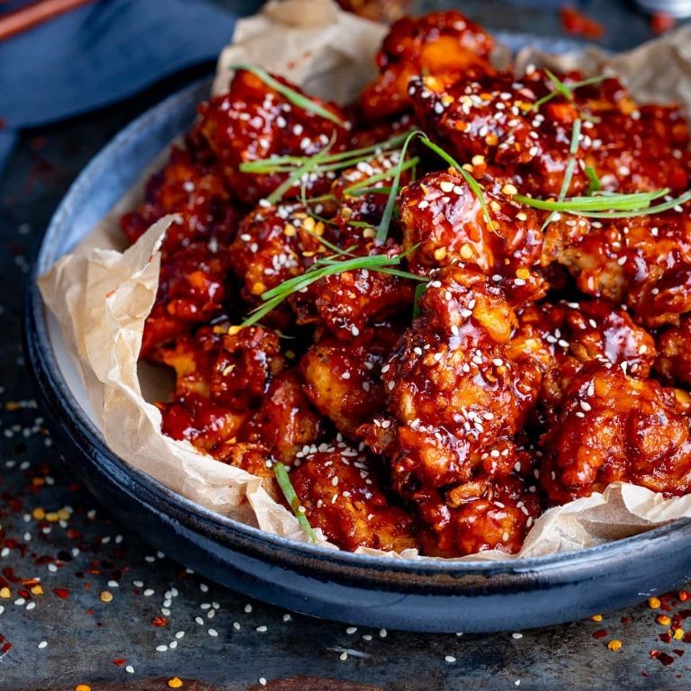 Crispy Korean Fried Chicken Chunks with Gochujang Glaze
