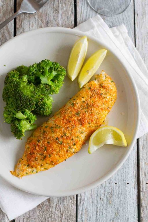 Crispy Pan Seared Tilapia with Parmesan Crust