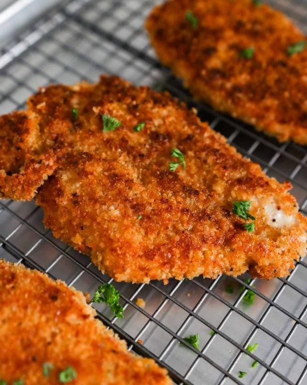 Crispy Panko Baked Bone-In Chicken Breast