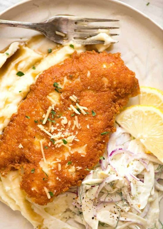 Crispy Parmesan Crusted Split Chicken Breast