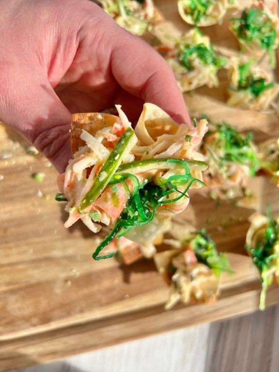 Crispy Wonton Kani Salad