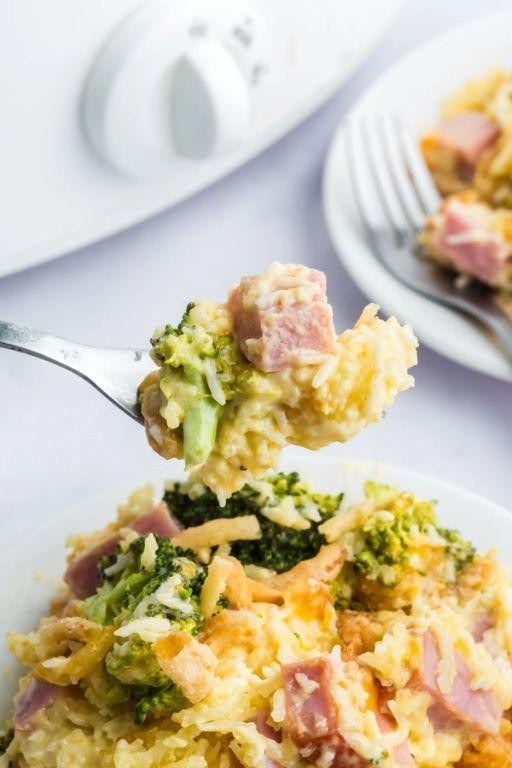 Crock Pot Ham and Rice Pilaf