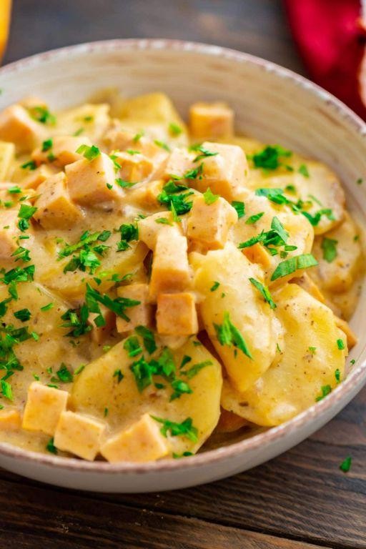 Crock Pot Ham and Scalloped Potatoes
