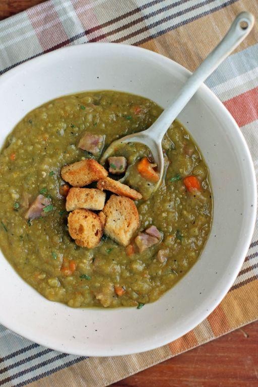 Crock Pot Ham and Split Pea Soup