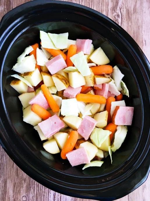 Crock Pot Ham and Vegetable Medley