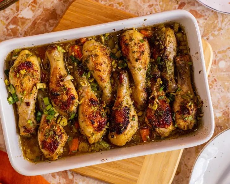 Crock Pot Lemon Pepper Bone-In Chicken Drumsticks