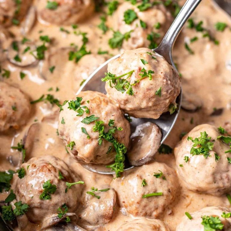 Crock Pot Meatball Stroganoff