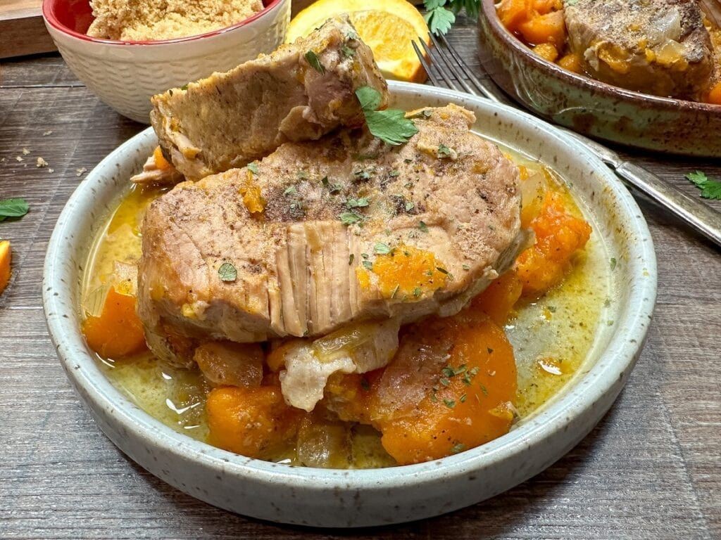 Crock Pot Pork Steak with Sweet Potatoes