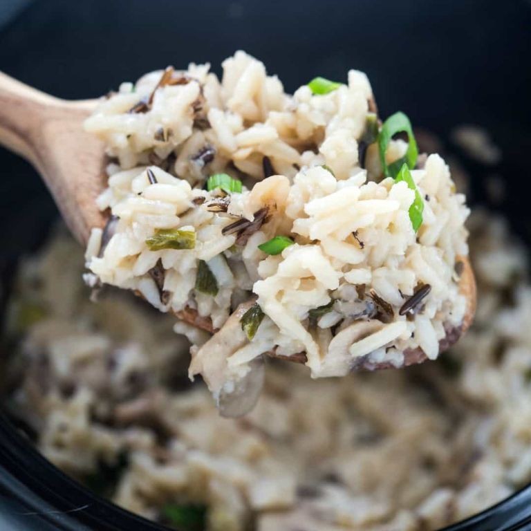 Crock Pot Wild Rice and Mushroom Pilaf