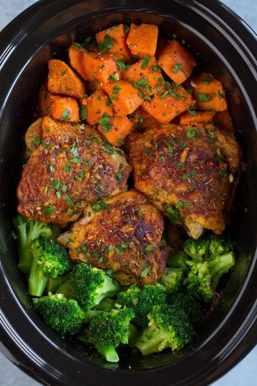 Crockpot Sweet Potato and Chicken Casserole