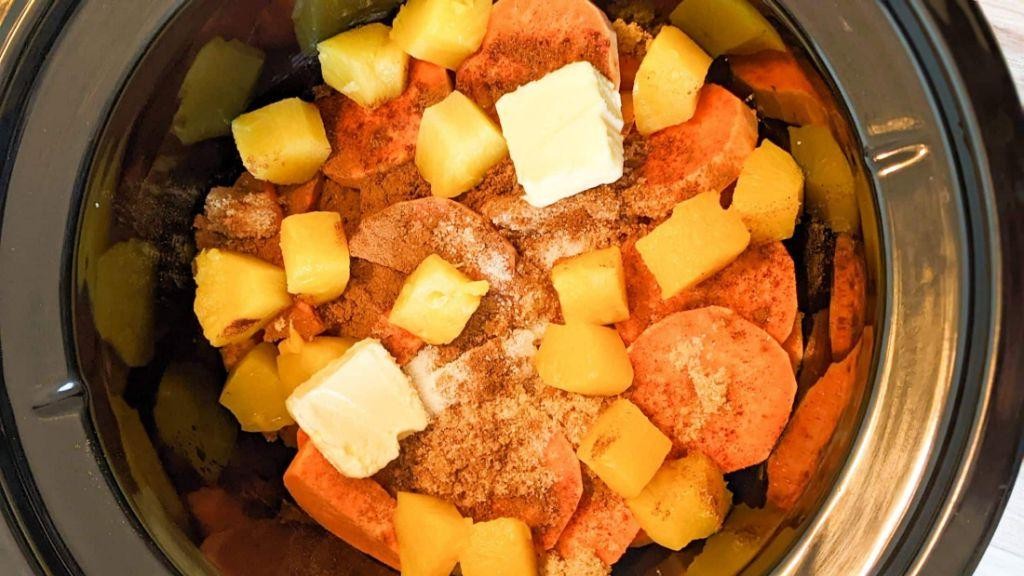 Crockpot Sweet Potato and Pineapple Bake