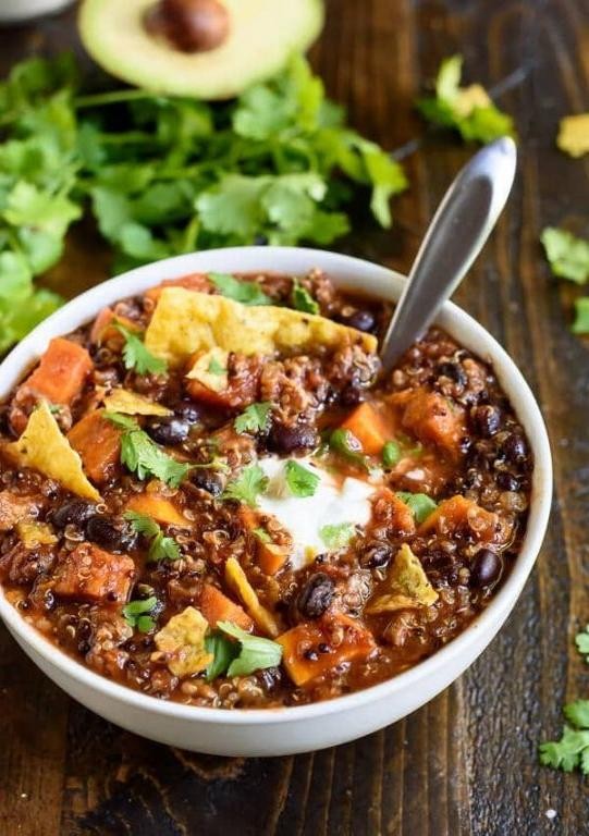 Crockpot Sweet Potato and Turkey Chili