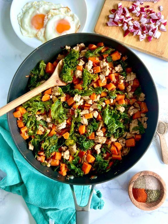 Crockpot Turkey and Sweet Potato Hash
